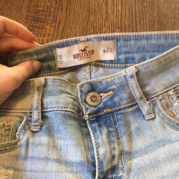 Vintage Y2K Unique Low Rise Sequin Hollister Skinny Jeans - Picture 5 of 9